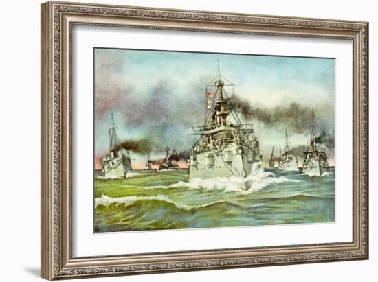 Flying Squadron of the United States Navy During the Spanish-American War, 1898-null-Framed Giclee Print