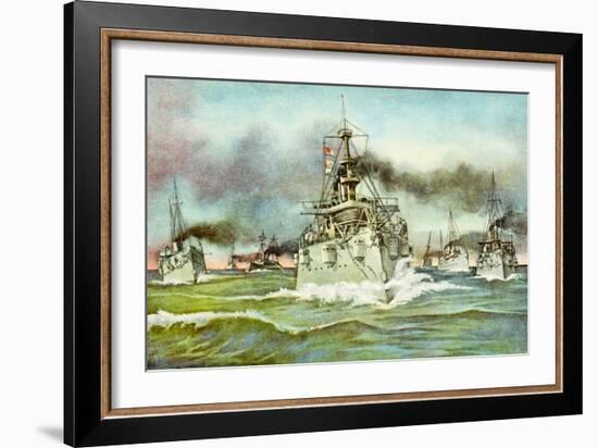 Flying Squadron of the United States Navy During the Spanish-American War, 1898-null-Framed Giclee Print