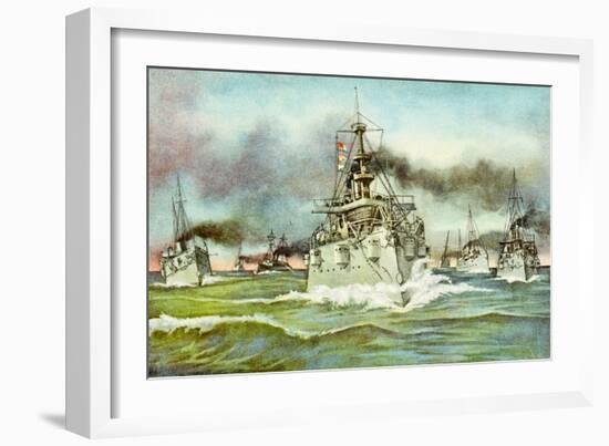 Flying Squadron of the United States Navy During the Spanish-American War, 1898-null-Framed Giclee Print