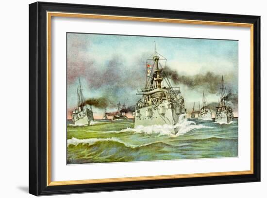 Flying Squadron of the United States Navy During the Spanish-American War, 1898-null-Framed Giclee Print