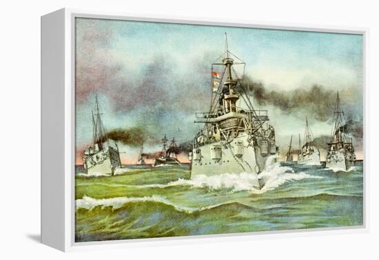 Flying Squadron of the United States Navy During the Spanish-American War, 1898-null-Framed Premier Image Canvas