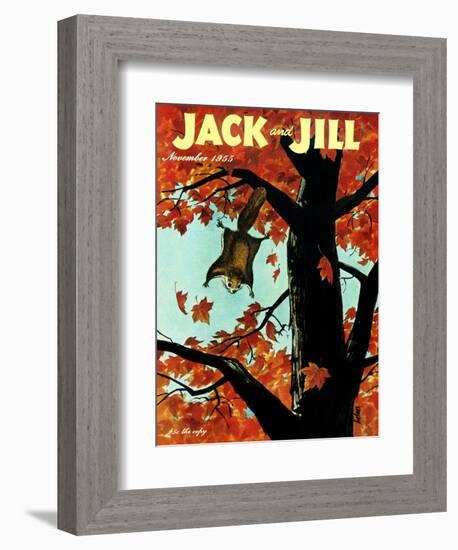 Flying Squirrel - Jack and Jill, November 1955-Georgeann Helms-Framed Giclee Print