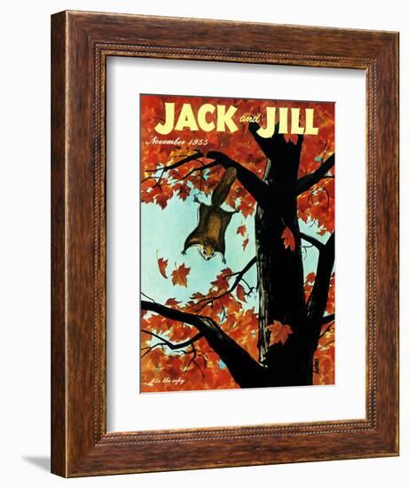 Flying Squirrel - Jack and Jill, November 1955-Georgeann Helms-Framed Giclee Print