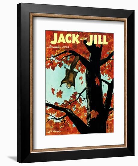 Flying Squirrel - Jack and Jill, November 1955-Georgeann Helms-Framed Giclee Print