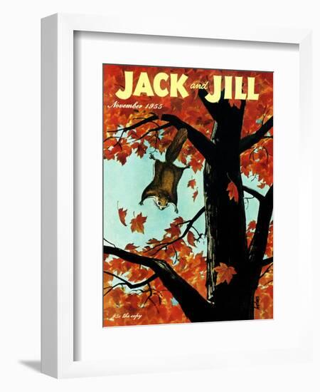 Flying Squirrel - Jack and Jill, November 1955-Georgeann Helms-Framed Giclee Print