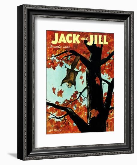 Flying Squirrel - Jack and Jill, November 1955-Georgeann Helms-Framed Giclee Print