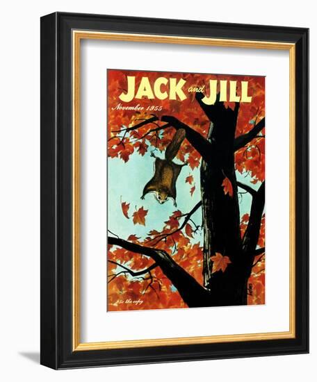 Flying Squirrel - Jack and Jill, November 1955-Georgeann Helms-Framed Giclee Print