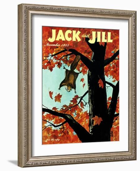 Flying Squirrel - Jack and Jill, November 1955-Georgeann Helms-Framed Giclee Print