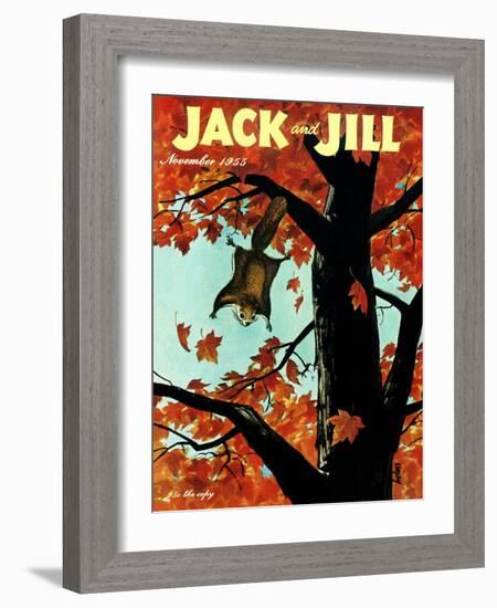 Flying Squirrel - Jack and Jill, November 1955-Georgeann Helms-Framed Giclee Print