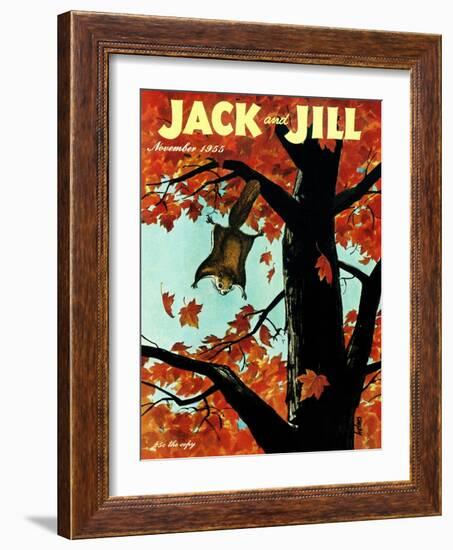 Flying Squirrel - Jack and Jill, November 1955-Georgeann Helms-Framed Giclee Print