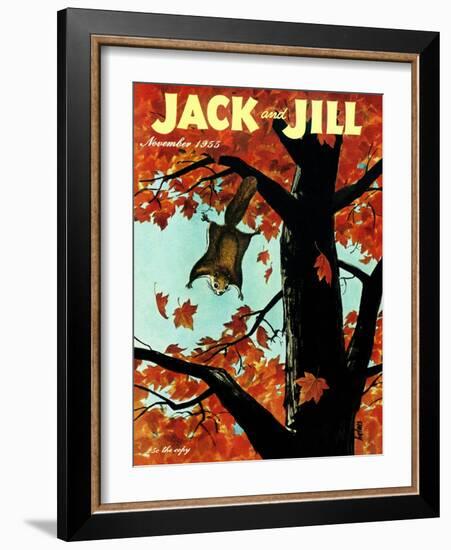 Flying Squirrel - Jack and Jill, November 1955-Georgeann Helms-Framed Giclee Print