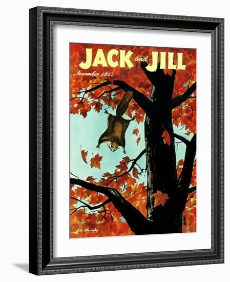 Flying Squirrel - Jack and Jill, November 1955-Georgeann Helms-Framed Giclee Print