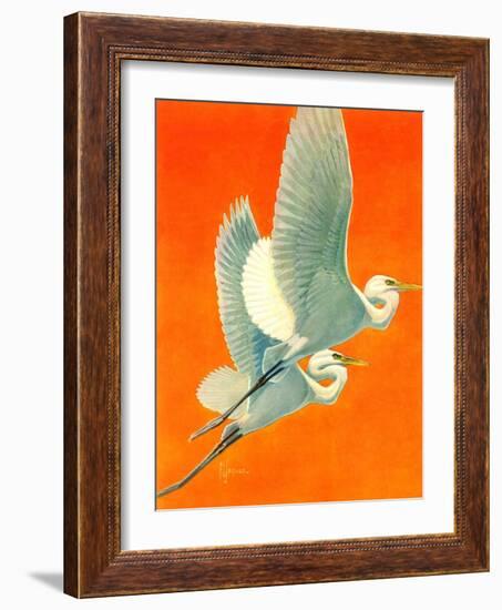 "Flying Storks,"June 19, 1937-Francis Lee Jaques-Framed Premium Giclee Print