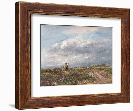 'Flying the Kite', 1852-David Cox the elder-Framed Giclee Print