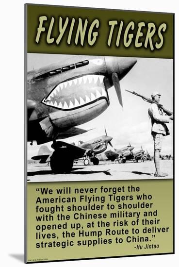 Flying Tigers-Wilbur Pierce-Mounted Art Print