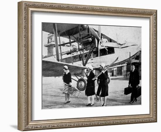 Flying to Switzerland for Winter Sports-null-Framed Photographic Print