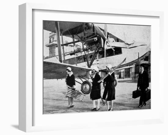 Flying to Switzerland for Winter Sports-null-Framed Photographic Print