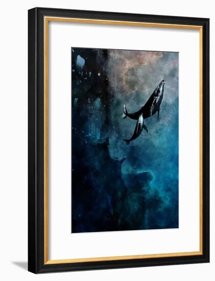 Flying Whales-Alex Cherry-Framed Art Print