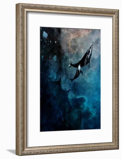 Flying Whales-Alex Cherry-Framed Art Print