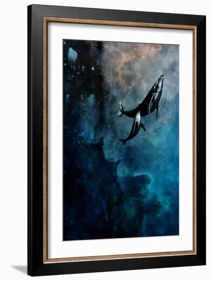 Flying Whales-Alex Cherry-Framed Art Print