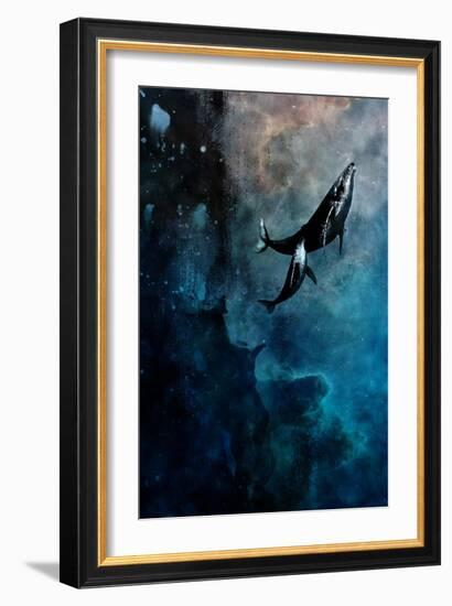 Flying Whales-Alex Cherry-Framed Art Print