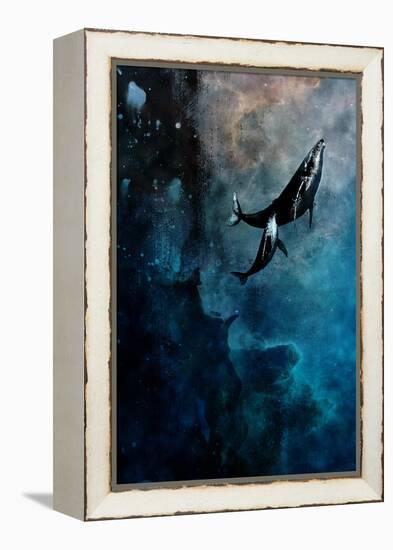 Flying Whales-Alex Cherry-Framed Stretched Canvas