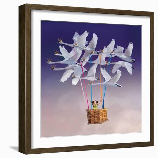 Flying with Swans-Nancy Tillman-Framed Art Print