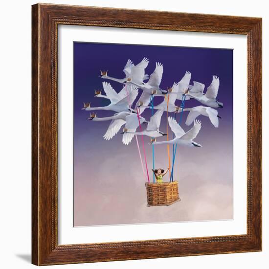 Flying with Swans-Nancy Tillman-Framed Art Print