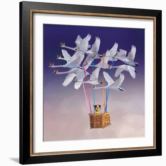 Flying with Swans-Nancy Tillman-Framed Art Print