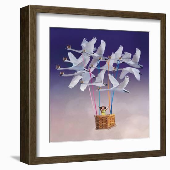 Flying with Swans-Nancy Tillman-Framed Art Print