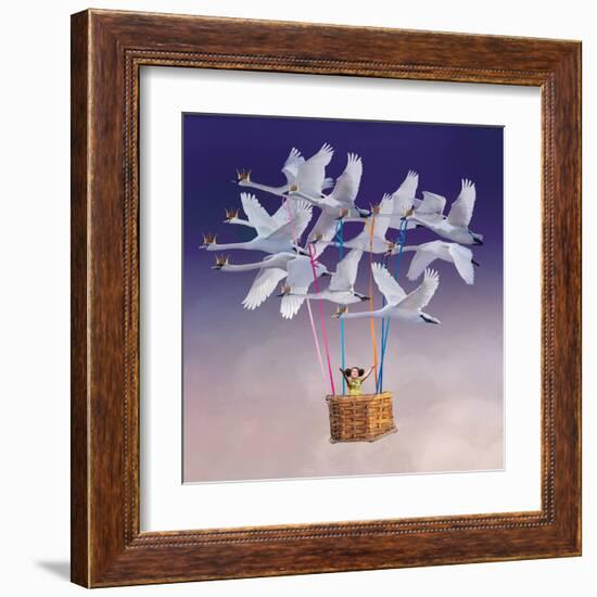 Flying with Swans-Nancy Tillman-Framed Art Print