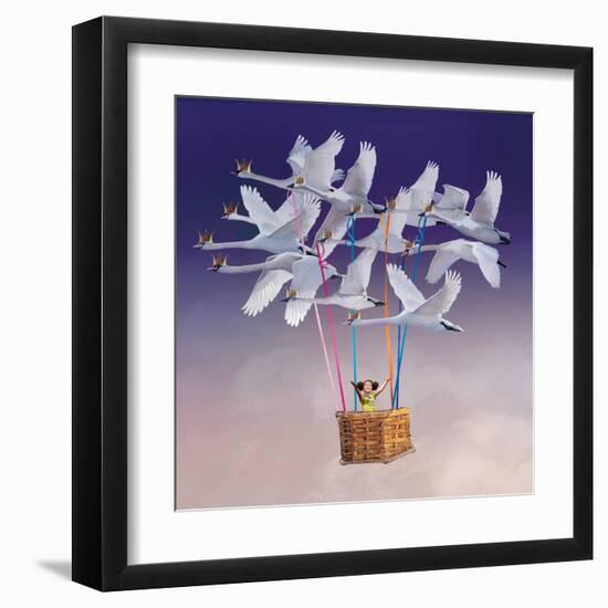 Flying with Swans-Nancy Tillman-Framed Art Print