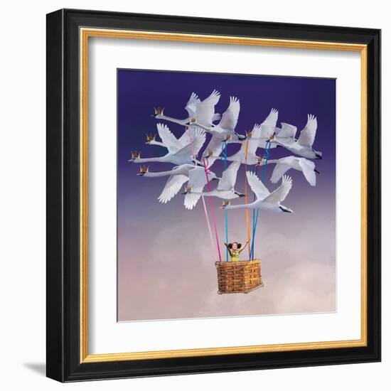 Flying with Swans-Nancy Tillman-Framed Art Print