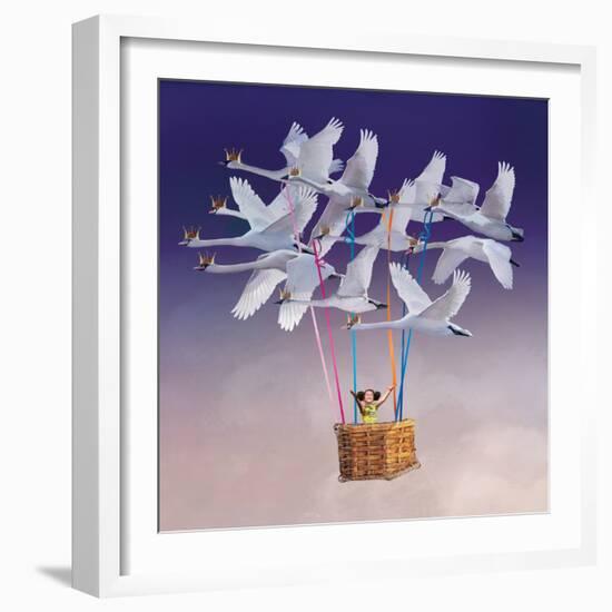 Flying with Swans-Nancy Tillman-Framed Premium Giclee Print