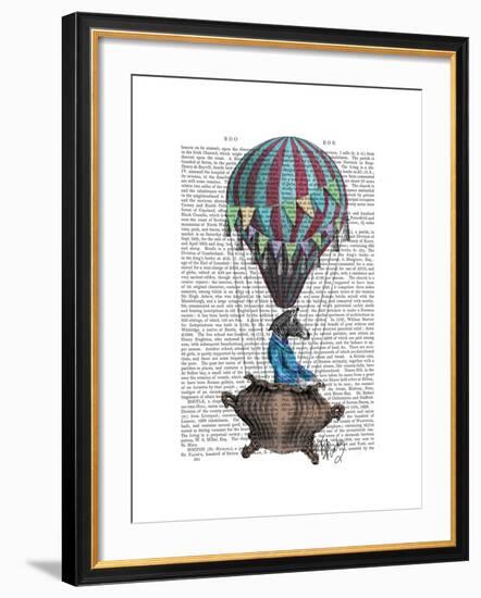 Flying Zebra-Fab Funky-Framed Art Print