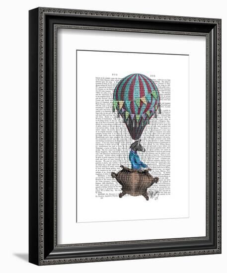 Flying Zebra-Fab Funky-Framed Art Print