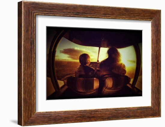 Flying-null-Framed Art Print