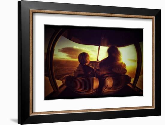 Flying-null-Framed Art Print