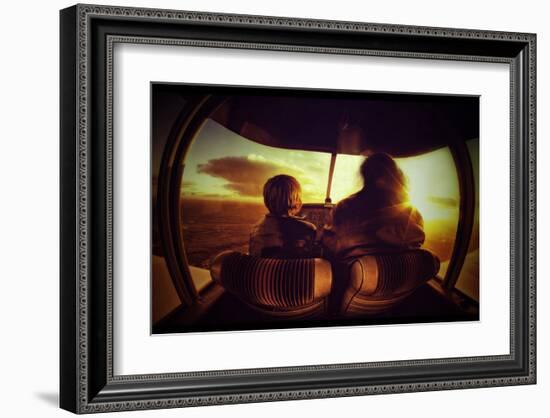 Flying-null-Framed Art Print