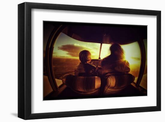 Flying-null-Framed Art Print