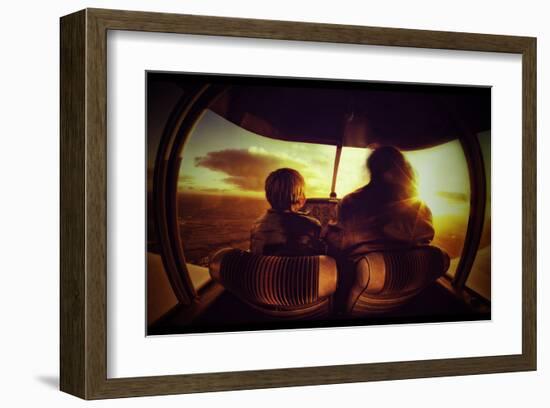 Flying-null-Framed Art Print