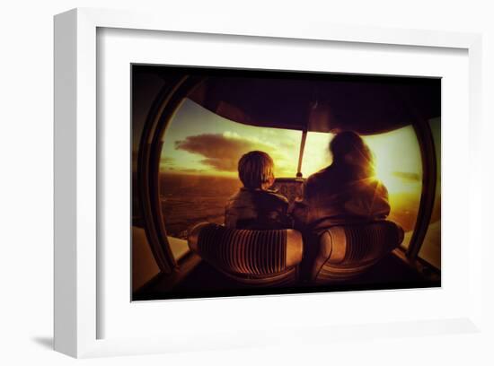 Flying-null-Framed Art Print