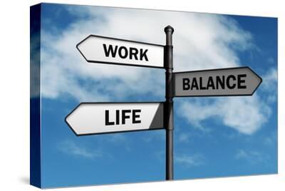 Work-Life Balance Road Sign Concept for Healthy Lifestyle and Wellbeing ...