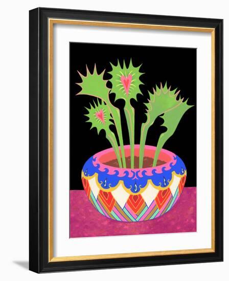 Flytraps in a Pot, 2021 (Acrylic on Panel)-Tsz Kam-Framed Giclee Print