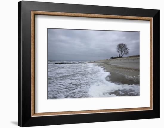 Foaming Surge on the Beach of the Baltic Sea in Front of Ahrenshoop on the Darss Peninsula-Uwe Steffens-Framed Photographic Print