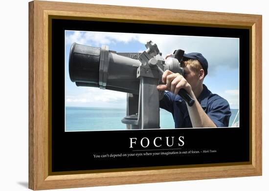 Focus: Inspirational Quote and Motivational Poster-null-Framed Premier Image Canvas