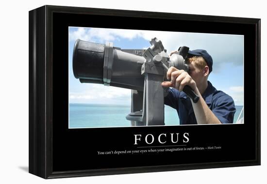 Focus: Inspirational Quote and Motivational Poster-null-Framed Premier Image Canvas