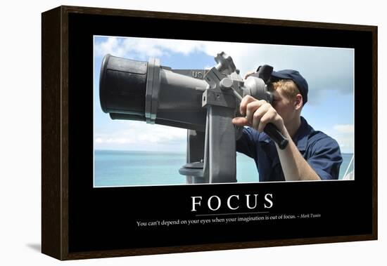 Focus: Inspirational Quote and Motivational Poster-null-Framed Premier Image Canvas