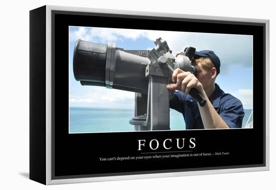 Focus: Inspirational Quote and Motivational Poster-null-Framed Premier Image Canvas