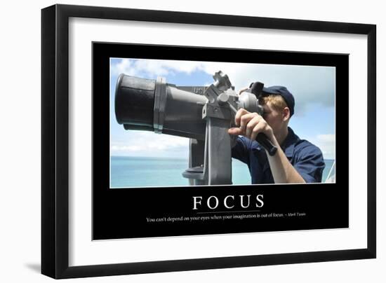 Focus: Inspirational Quote and Motivational Poster-null-Framed Photographic Print